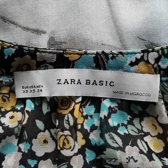 Zara Basic scoop neck floral dress xs - Picture 3 of 8
